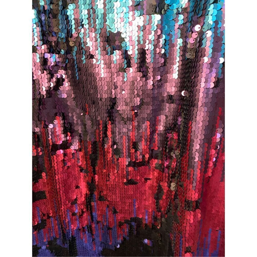 Charlotte Russe women’s multi colored Sequin, fully lined one shoulder dress, si - Picture 3 of 4